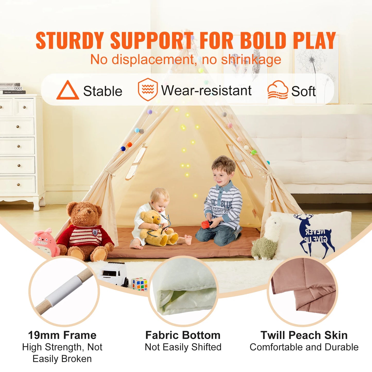 Kids Teepee Play Tent