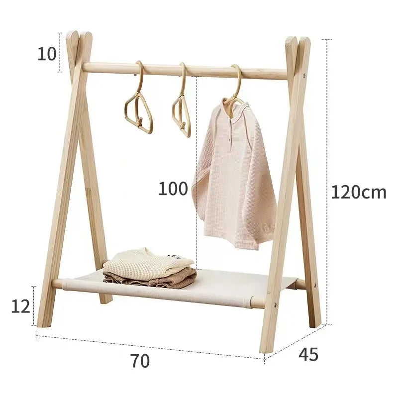 Wooden Foldable Hanger Stand