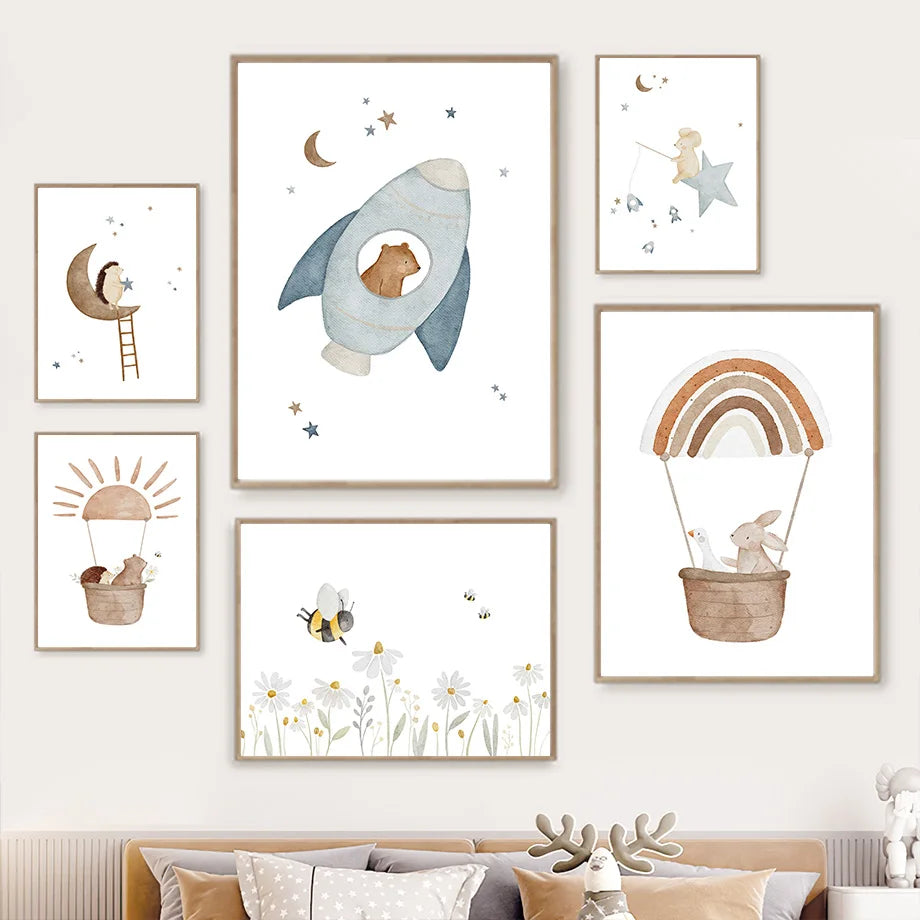 Boho Nursery Wall Art Print