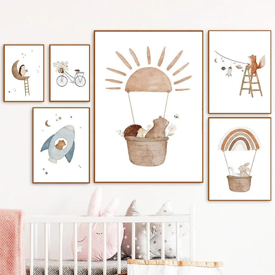 Boho Nursery Wall Art Print