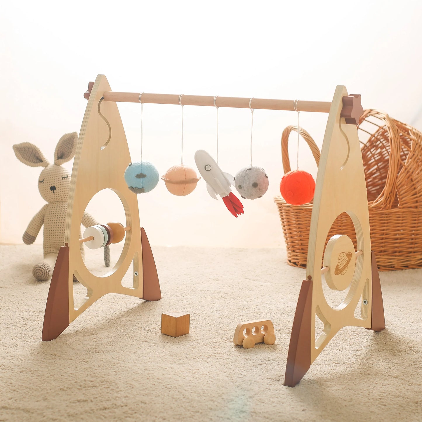 Baby Rocket Wooden Play Gym