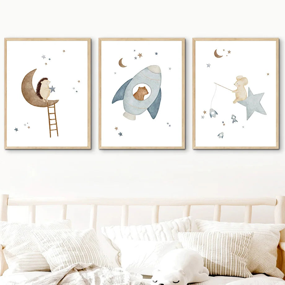 Boho Nursery Wall Art Print